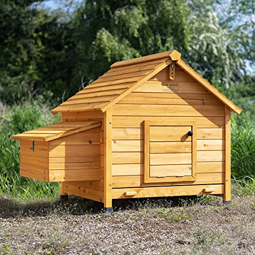 FeelGoodUK Hen House Large Chicken Coop Poultry Ark Nesting Box & Slide Out Cleaning Tray 115cm Width * 85cm Depth * 90cm Height