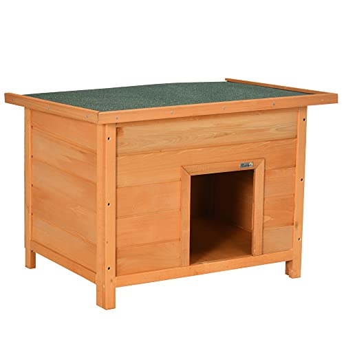 PawHut Wooden Dog Kennel Elevated Dog Pet House w/ Open Top 85W x 58D x 58H cm