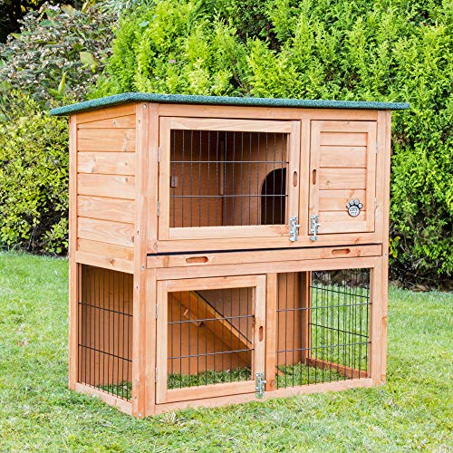 Cozy Pet Rabbit Hutch/Hide/Run Guinea Pig House Ferret Cage Rabbit Hutches in Natural RH03N (We do not ship to The Channel Islands or IOW.)